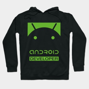 Android developer text and logo Hoodie